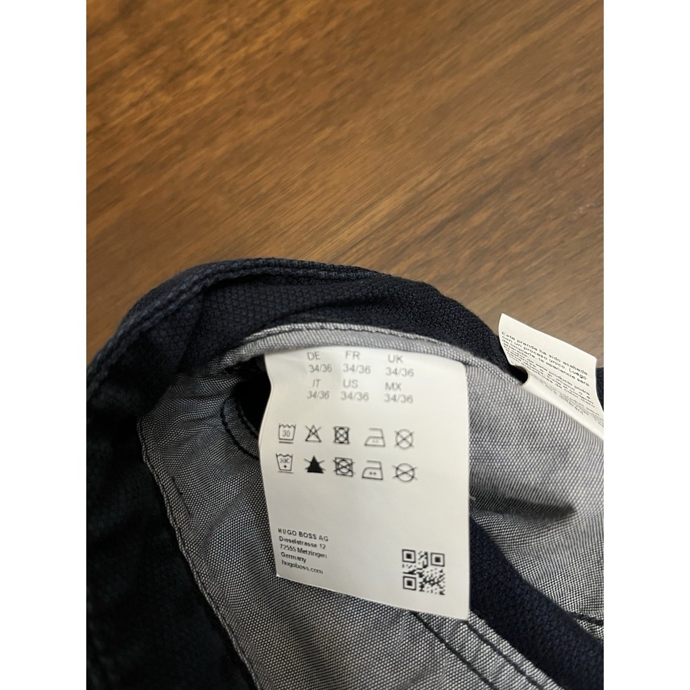 Boss Hugo Boss Men's 34 Navy Blue Stretch Italian Fabric Casual Pants - Picture 8 of 15